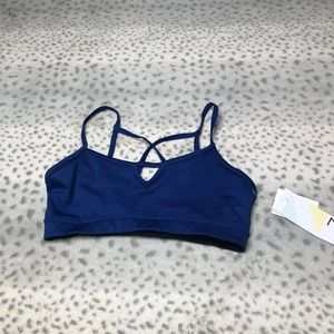 Z By Zella Origami Sports Bra Blue Mazarine